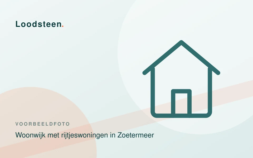 Woonwijk met rijtjeswoningen in de regio Zoetermeer